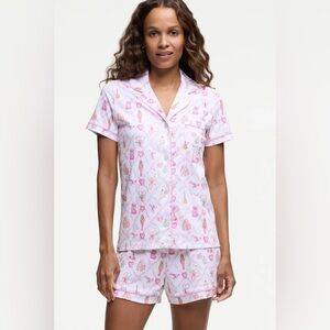 LoveShackFancy x Roller Rabbit Sugarplum Lattice Polo Pajamas